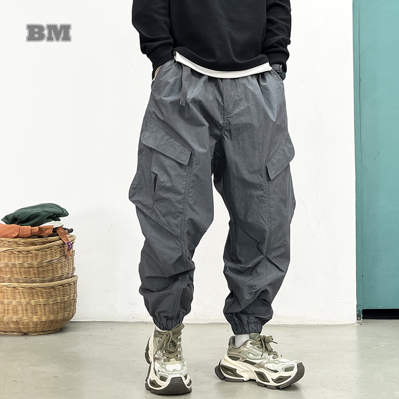 Street Fashion Korea - Korean Techwear Cargo Pants Men Spring