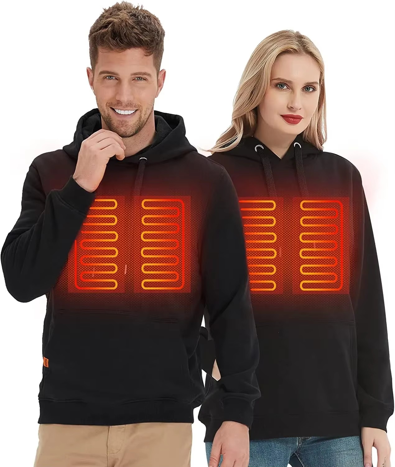 Street Fashion Jacket - Women USB Heating Hoodies Men Vintage