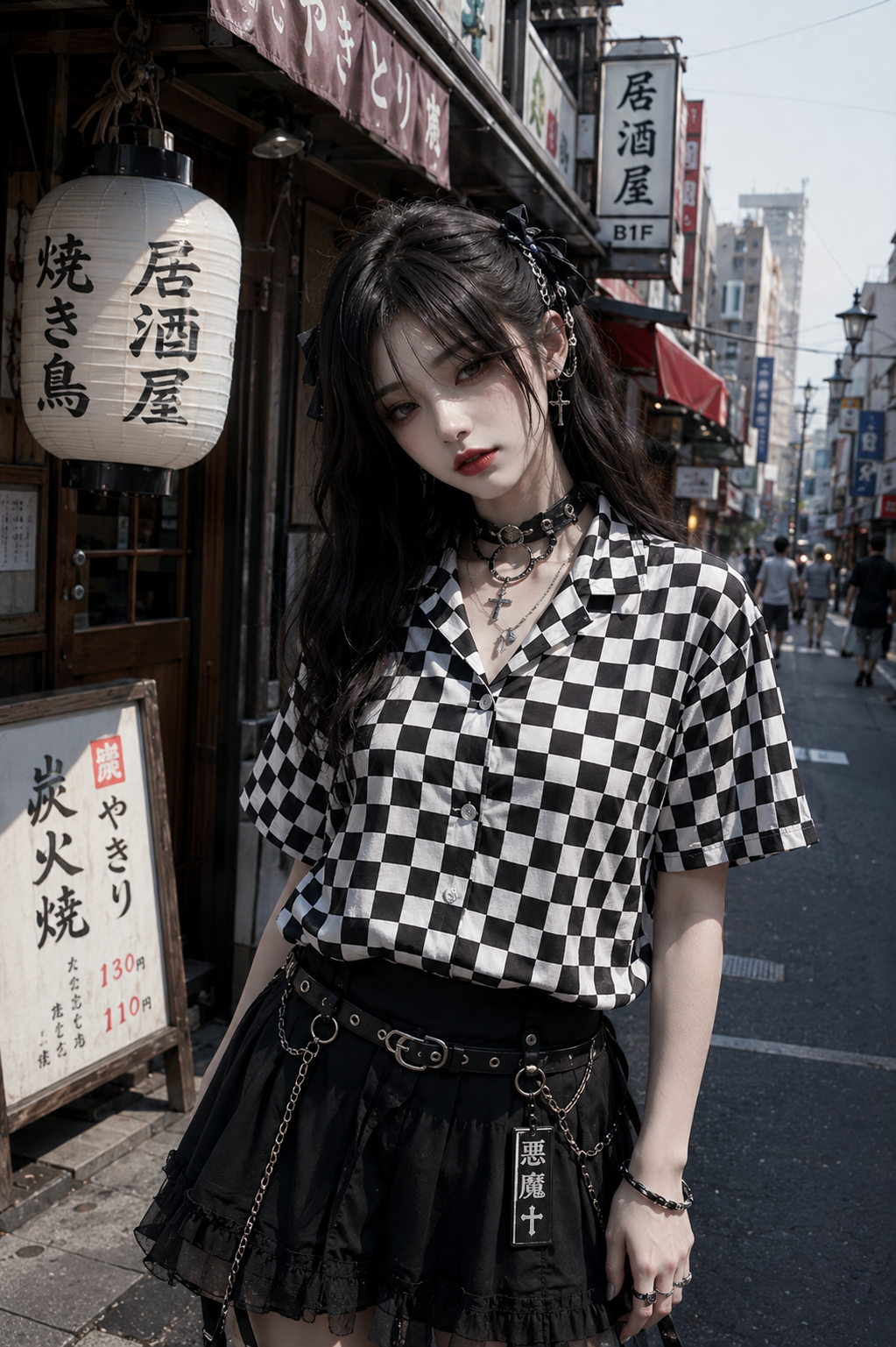 Y2K Harajuku Checkerboard Shir - огляд і ціна Street Fashion Korea