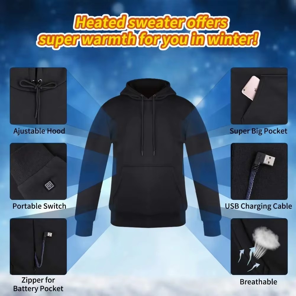 Women USB Heating Hoodies Men  - огляд і ціна Street Fashion Jacket