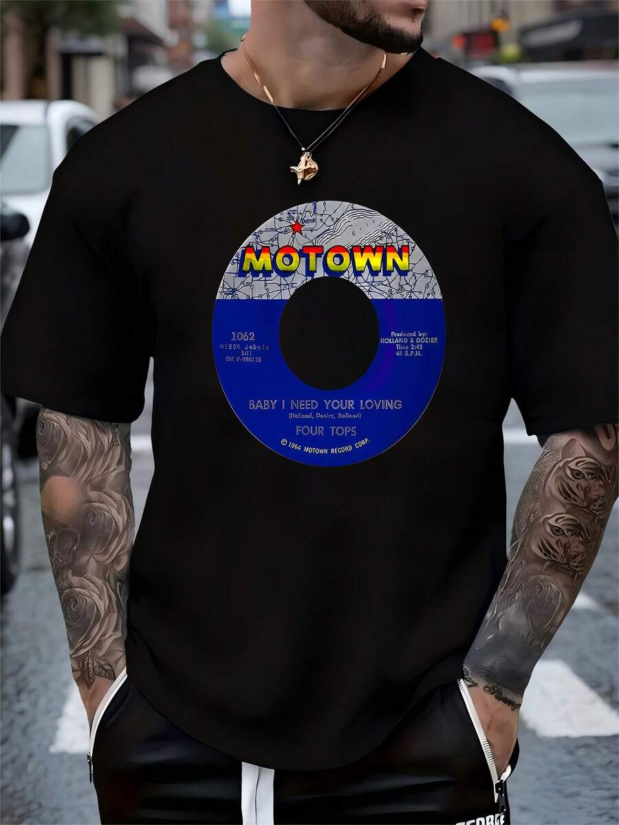 MOTOWN- Men'S Casual Cotton-Sh - огляд і ціна Street Fashion Outfit For Men