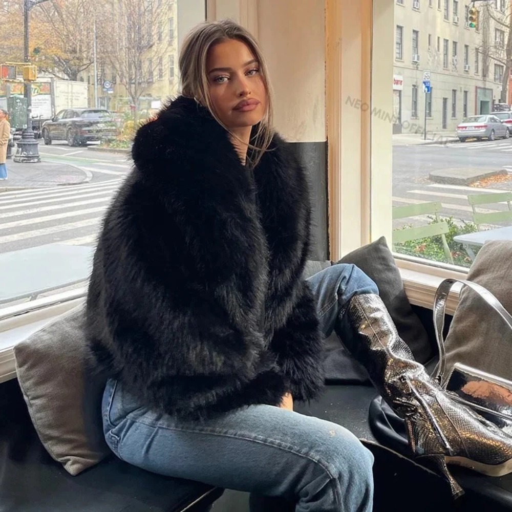 Faux Fur Coat Fashion Shawl Co - огляд і ціна Street Fashion Store
