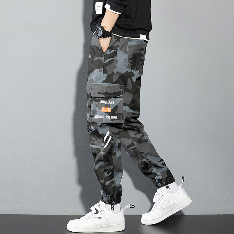 Orange Cargo Pants Men Hip Hop - огляд і ціна Street Fashion Korea
