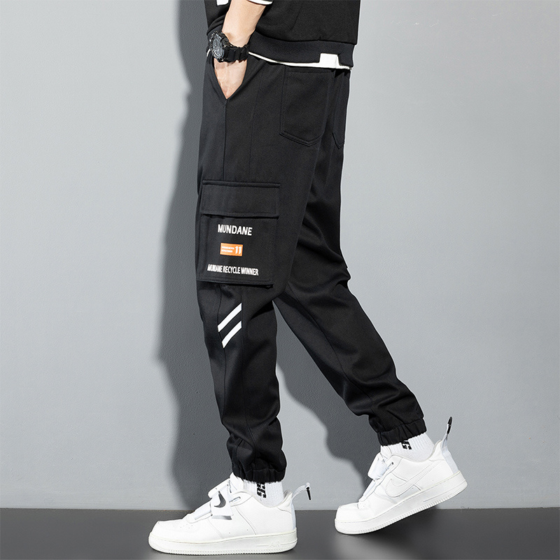 Orange Cargo Pants Men Hip Hop - огляд і ціна Street Fashion Korea