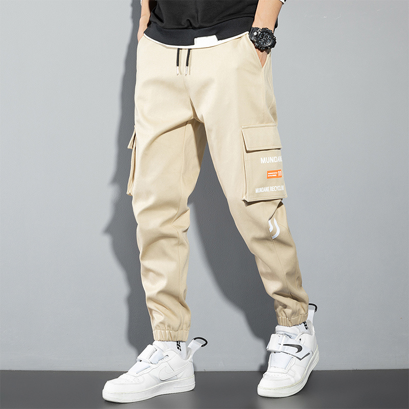 Orange Cargo Pants Men Hip Hop - огляд і ціна Street Fashion Korea