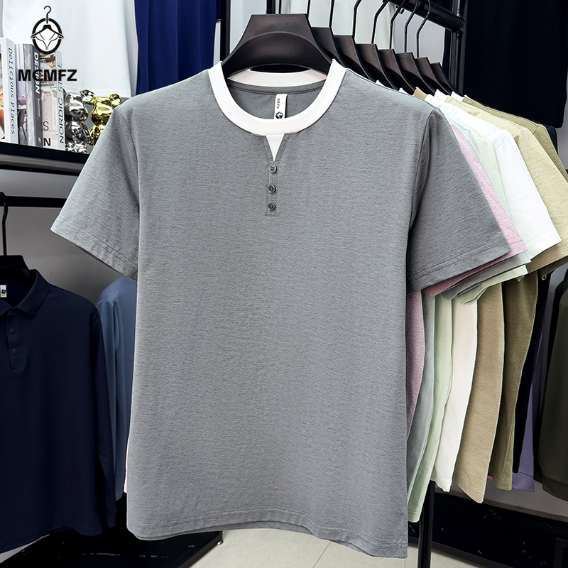 Men Casual Short Sleeve Henley - огляд і ціна Street Fashion Men