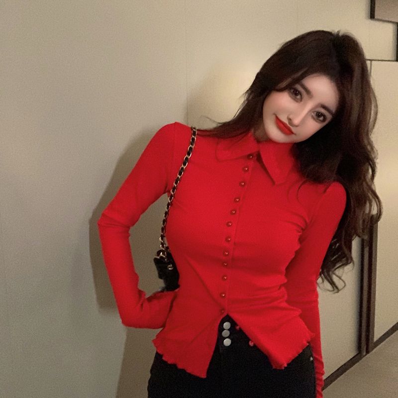 Shirts Women Skinny Elegant Si - огляд і ціна Street Fashion Korea