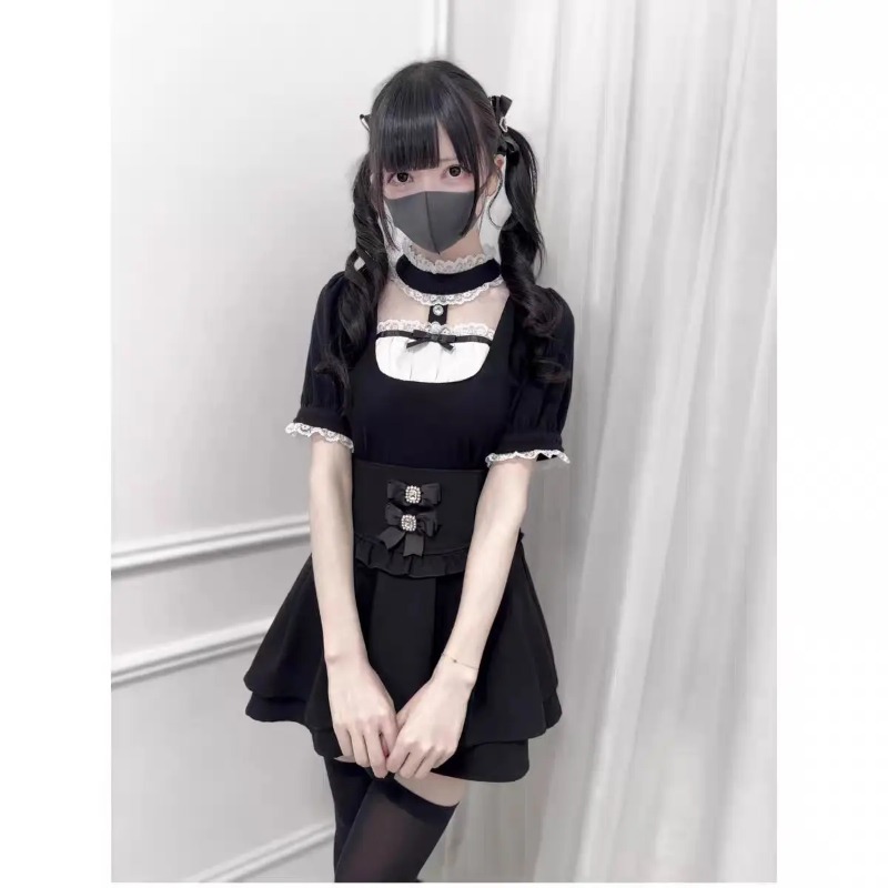 Gothic Sweet Ruffle Lace Plaid - огляд і ціна Street Fashion China Girl