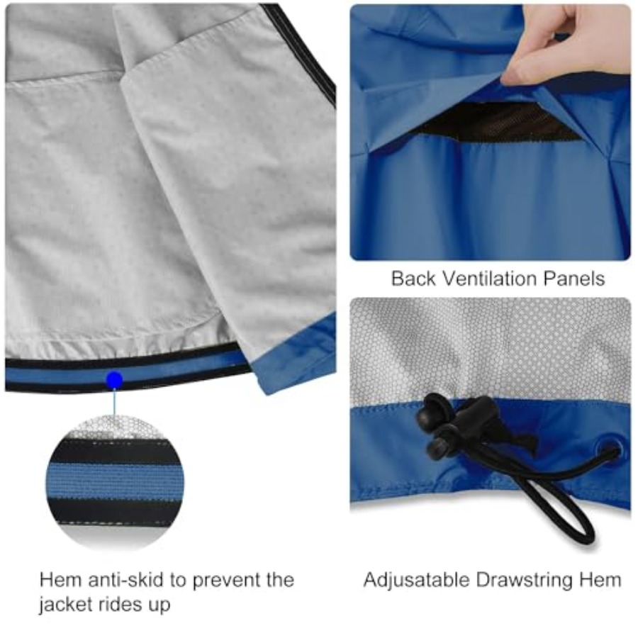 Men's Rain Jacket Waterproof W - огляд і ціна Reflective Jacket Running
